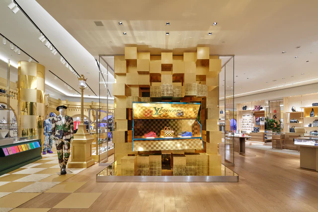 ルイ・ヴィトン 渋谷メンズ店に2024春夏コレクションのウィンドウ