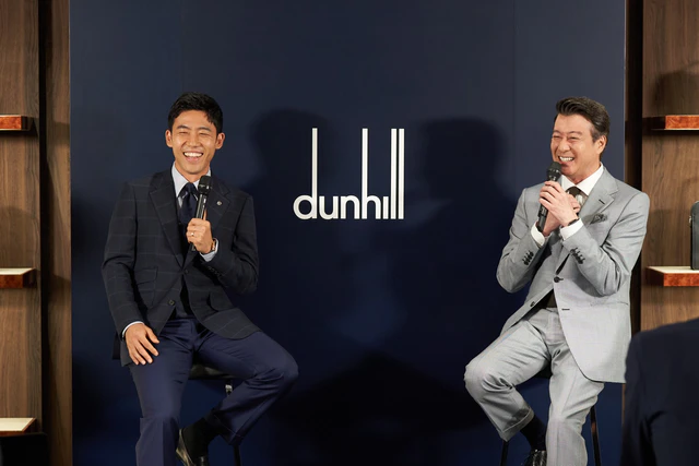 ダンヒル 2024 SAMURAI BLUE COLLECTION発表記念、遠藤航選手と加藤