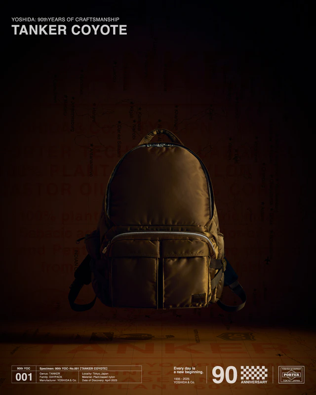 吉田カバン 90年の歴史を刻む、記念限定プロジェクト「TANKER COYOTE