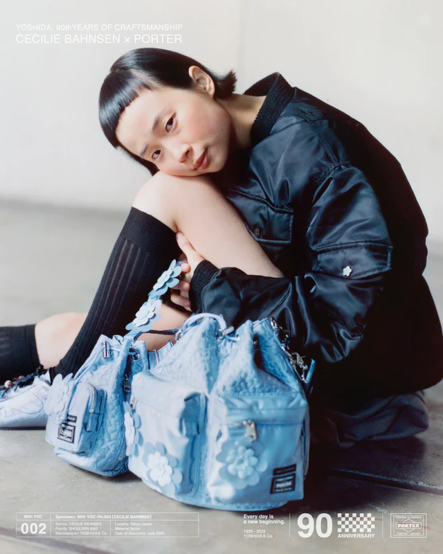 吉田カバン創業90周年を祝し、CECILIE BAHNSENとPORTERが共鳴するコラボバッグを発表