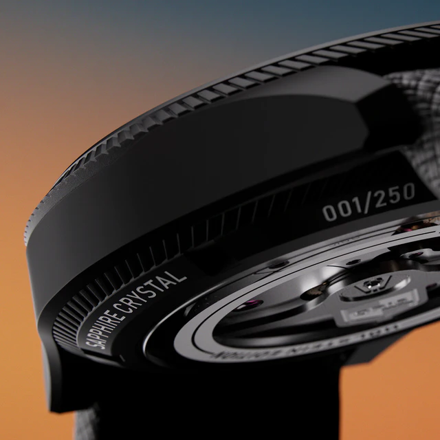 オリス Oris ヘルシュタインエディション2025モデル 各時計の裏には、250本のうち何本目かを表すシリアルナンバーが刻印されています