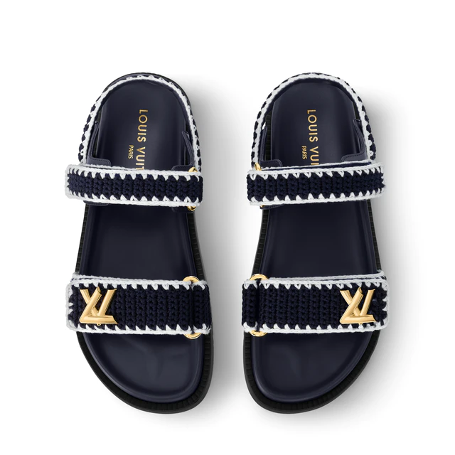 ルイ・ヴィトン ：LV サンセット サンダル　コットンクロシェ(かぎ針編み)