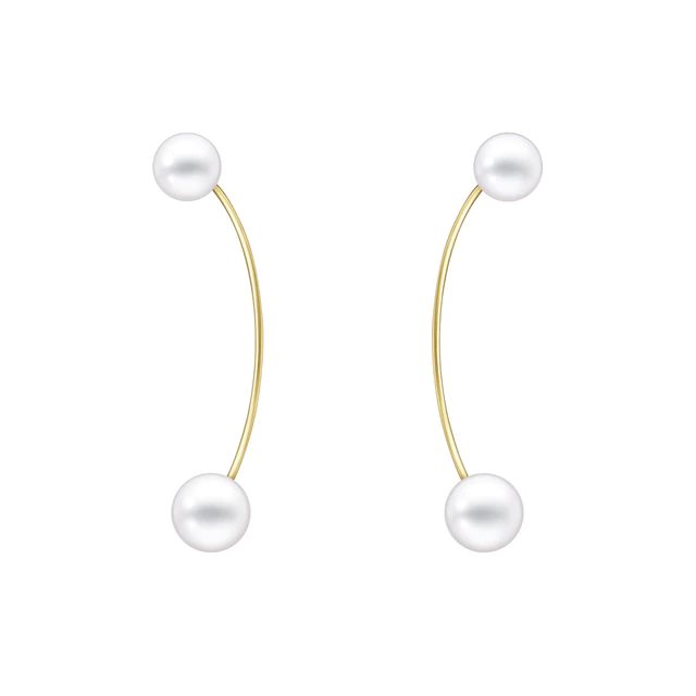 「TASAKI NICCOLÒ PASQUALETTI」アンビバレント イヤリング［18K イエローゴールド、あこや真珠］