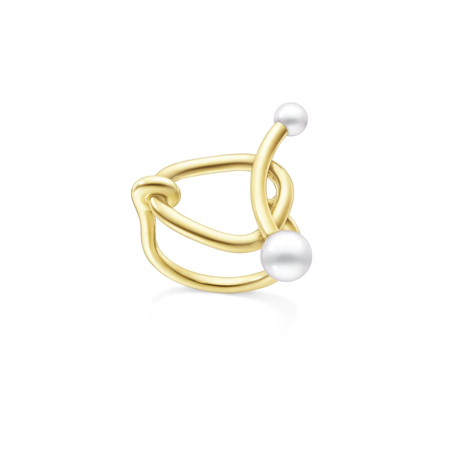 「TASAKI NICCOLÒ PASQUALETTI」アンビバレント リング［18K イエローゴールド、あこや真珠］