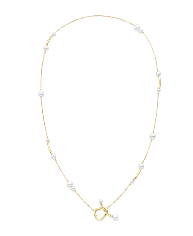 「TASAKI NICCOLÒ PASQUALETTI」アンビバレント ネックレス［18K イエローゴールド、あこや真珠］