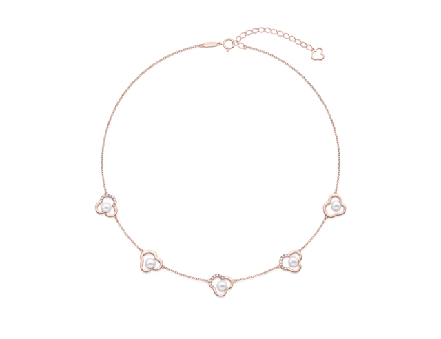 TASAKI チャンツ シグネチャー ネックレス［18K SAKURAGOLD™、あこや真珠、ダイヤモンド］