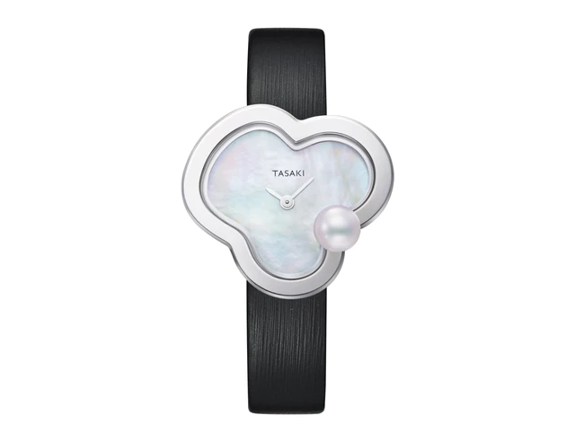 TASAKI チャンツ［クォーツ、SS、あこや真珠、MOP、カーフストラップ］
