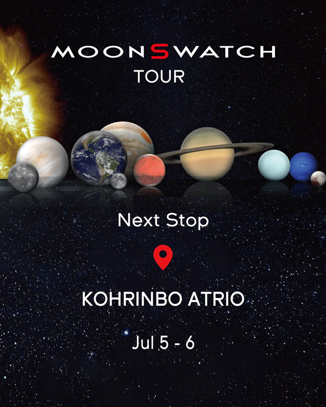 MoonSwatchが金沢へ、SwatchとOMEGAのコラボが香林坊にやってくる