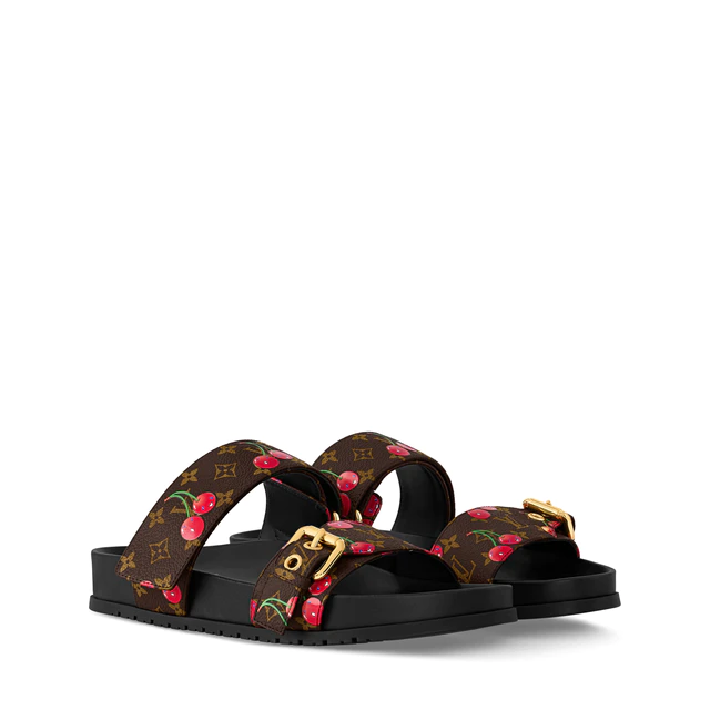 ルイ・ヴィトン ：LV × TM ボンディア ミュール モノグラム·チェリー キャンバス