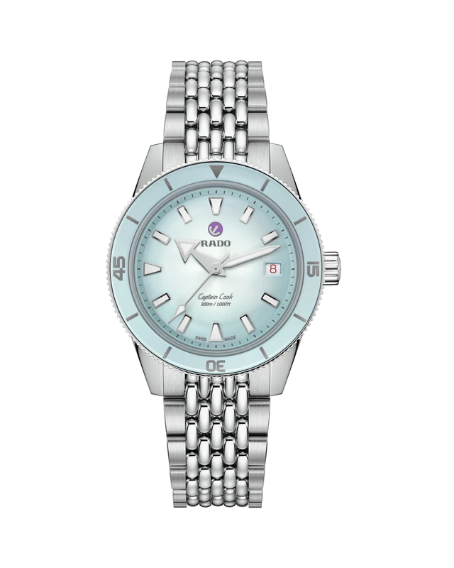 ラドー Captain Cook Automatic ライトブルー