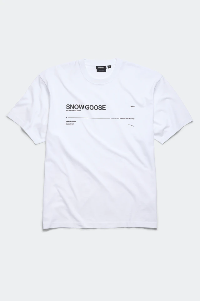 カナダグース カプセルコレクション「SNOW GOOSE BY CANADA GOOSE」 ゼニス Tシャツ カラー:Chase The Wind White