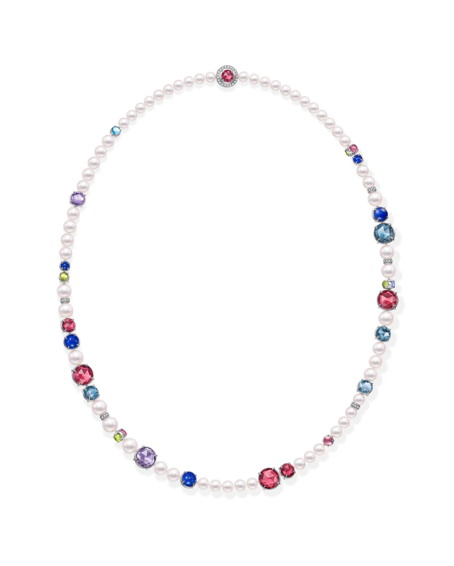 リッツ パリ パー TASAKI Harmonie / アルモニー ネックレス ［18K ホワイトゴールド、プラチナ、あこや真珠、ダイヤモンド、ガーネット、ブルートパーズ、アメシスト、ラピスラズリ、ローズクォーツ、ペリドット、ピンクトルマリン、タンザナイト、アクアマリン］