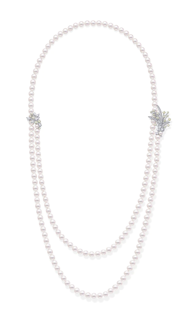 リッツ パリ パー TASAKI Lumineux / リュミヌー ネックレス［18K ホワイトゴールド、あこや真珠、ダイヤモンド］
