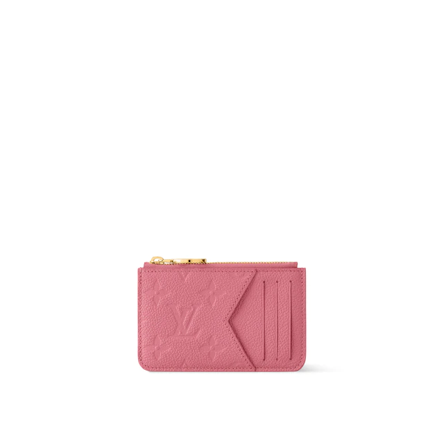 ルイ・ヴィトン ：カードケース ポルト カルト·ロミー モノグラム·アンプラント レザー 正面