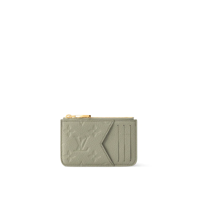 ルイ・ヴィトン ：カードケース ポルト カルト·ロミー モノグラム·アンプラント レザー 正面