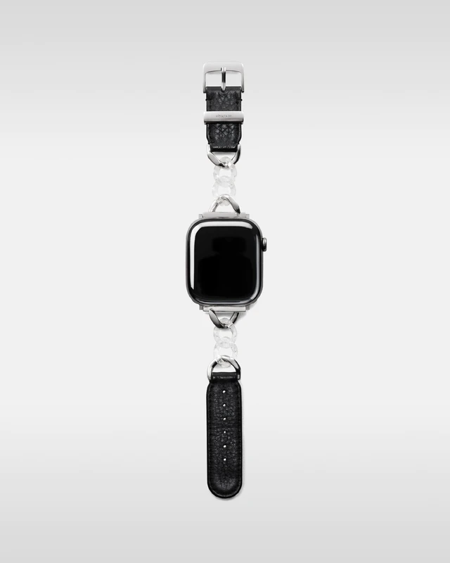 objcts.io レザーハイブリッドチェーンバンド トランスペアレント for Apple Watch