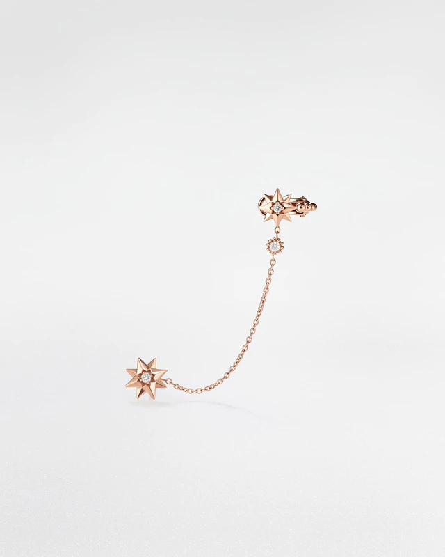  ディオールファインジュエリー「エトワール デ ヴァン」シングルピアス JRDV95259 PGxDIA