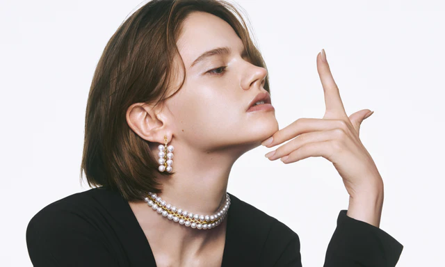 TASAKI シークエンス チョーカー［18K イエローゴールド、あこや真珠］／シークエンス イヤリング［18K イエローゴールド、あこや真珠］
