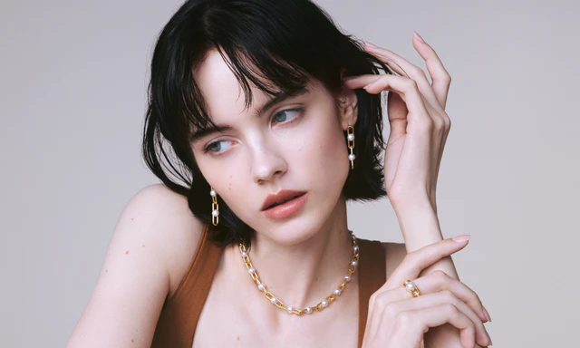 TASAKI ファイン リンク ネックレス［18K イエローゴールド、あこや真珠］／ファイン リンク イヤリング［18K イエローゴールド、あこや真珠］／ファイン リンク リング［18K イエローゴールド、あこや真珠、ダイヤモンド］