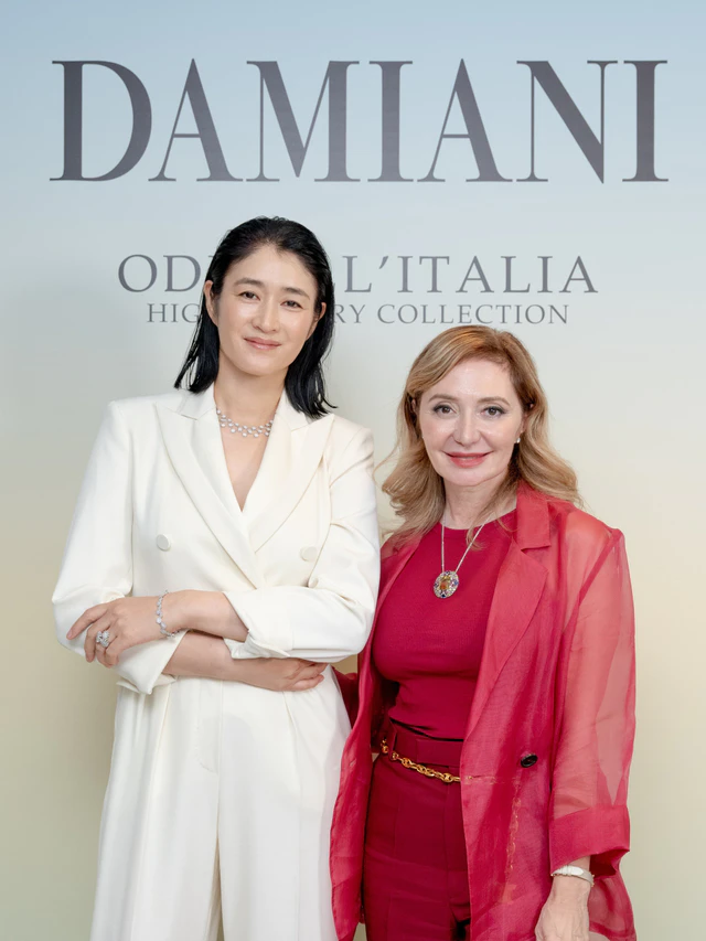 ダミアーニ Ode all'Italia マスターピース コレクション日本お披露目会の小雪、シルヴィア・ダミアーニ