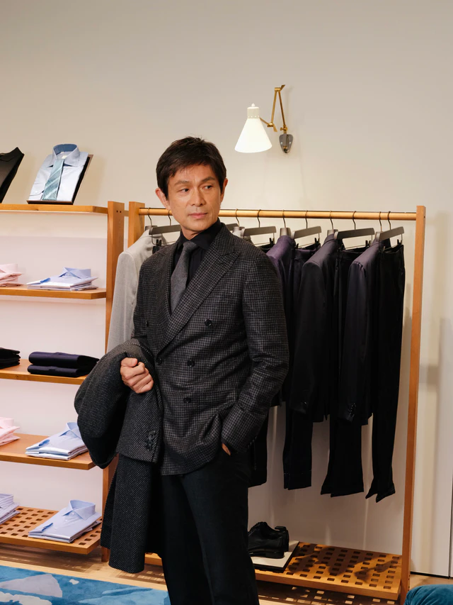 ブリオーニ六本木ヒルズ店グランドオープンでの江口洋介