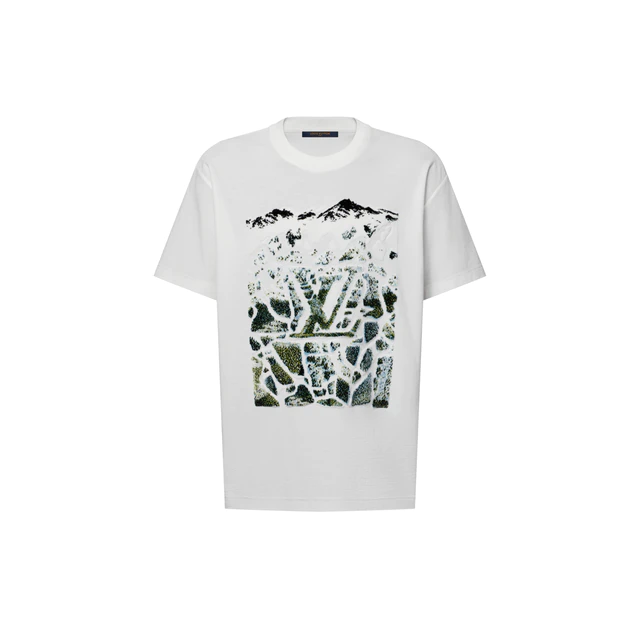 ルイ・ヴィトン：ベルベット ジャカードショートスリーブTシャツ コットン 100%