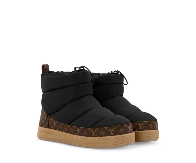 ルイ・ヴィトン：LV クラウド アンクルブーツスニーカー ナイロン、モノグラム·キャンバス