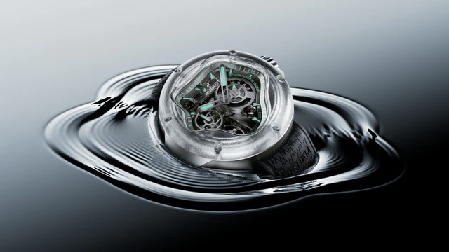 HUBLOT 「MP-17 メカ-10 アーシャム スプラッシュ チタニウム サファイア」