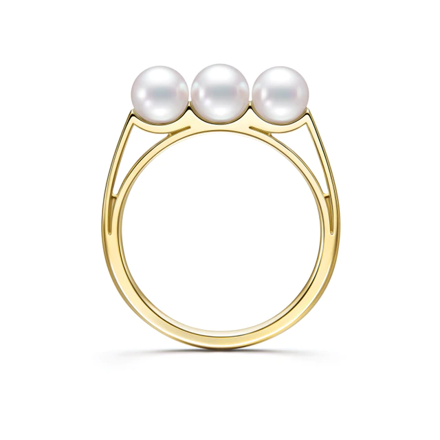 TASAKI Holiday Collection バランス ライト リング［18K イエローゴールド、あこや真珠］