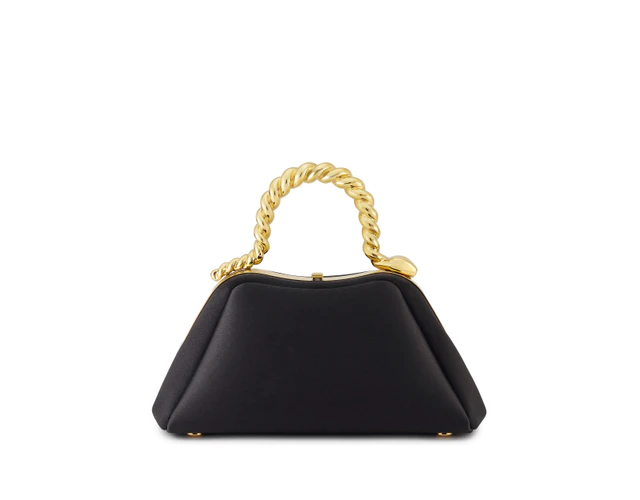 ブルガリ 295380 セルペンティーヌ バッグ サテン / ブラック W21 x H12 x D8cm