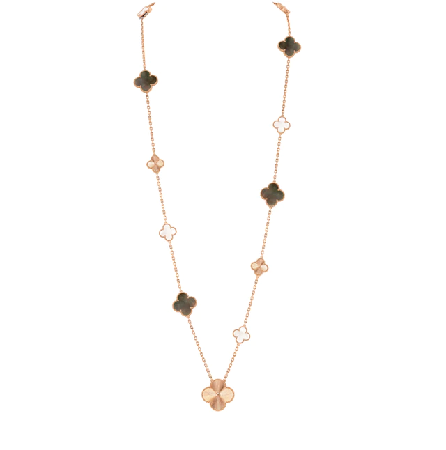 ヴァンク リーフ＆アーペル マジック アルハンブラ トランスフォーマブル ロングネックレス （ロングネックレスの状態）