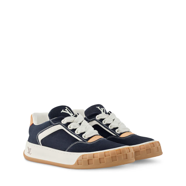 ルイ・ヴィトン： LV ティルテッド スニーカー スエードカーフレザー