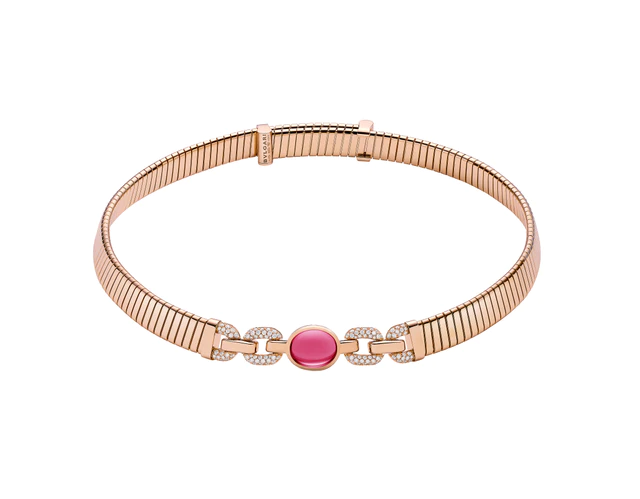 ブルガリ「ブルガリ トゥボガス」 ネックレス PG x ルベライト x DIA　