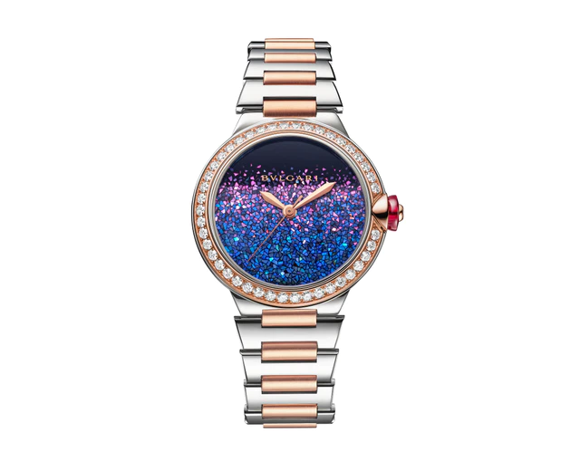 ブルガリ「ルチェア ノッテ デ ルーチェ」 時計 PG x SS x DIA x 螺鈿細工を施した漆のダイアル ケース径:33mm