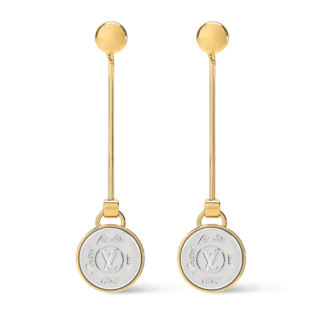 ルイ・ヴィトン：イヤリング·LV シグネット メタル