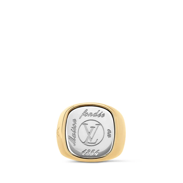 ルイ・ヴィトン：リング·LV シグネット メタル