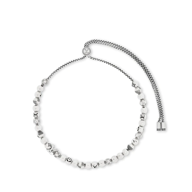 ルイ・ヴィトン：ネックレス·ダミエ ステープル ボール メタル