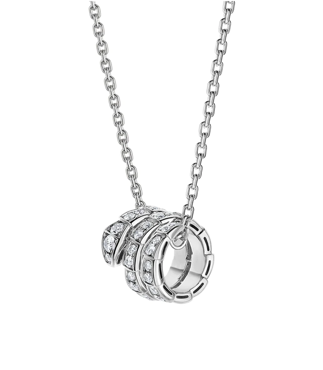 ブルガリ「セルペンティ ヴァイパー」 ネックレス WG x DIA