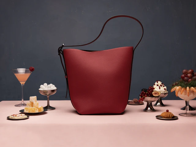 ボナベンチュラ ミーナ バケットバッグ シュリンクレザー (スモール)　