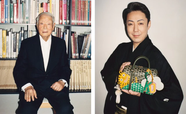 モワナと永井一正氏のコラボレーションによって制作された、八代目尾上菊五郎丈、六代目尾上菊之助丈の襲名披露の南座の祝幕のお披露目