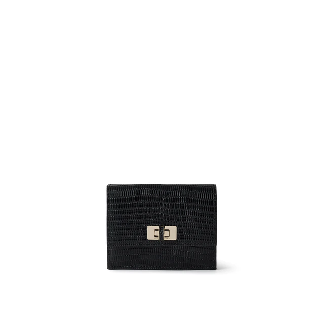 ボナベンチュラ ヴィットーリア コンパクトウォレット リザードエンボスレザー