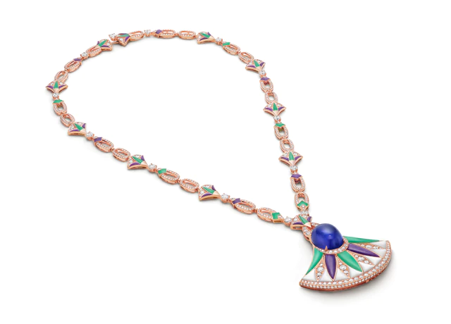 ブルガリ ネックレス 「ディーヴァ ドリーム」 PG x スギライト x クリソプレーズ x タンザナイト x マザー・オブ・パール x DIA