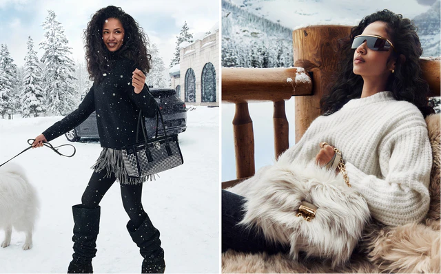 マイケル・コース ホリデー2025、オリヴィア・パレルモらが纏うバンフ発のアプレスキー・スタイルとアイコニックバッグ