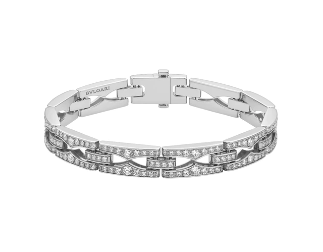 ブルガリ 「ビー・ゼロワン ロック」 ブレスレット WG x DIA