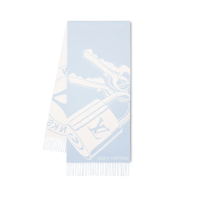  ルイ・ヴィトン：マフラー·ロック アンド キーズ ：ウール 62%、カシミヤ 38%