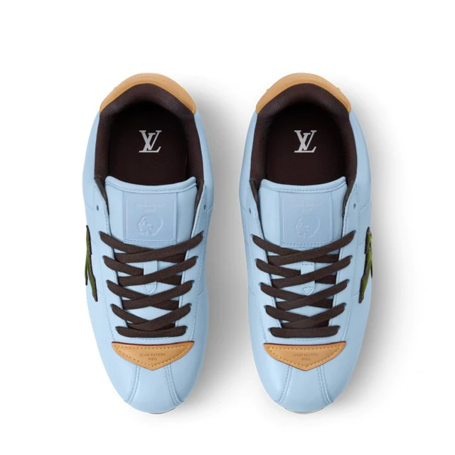 ルイ・ヴィトン：LV バターソフト スニーカー ラムレザー、プレーンカーフレザー