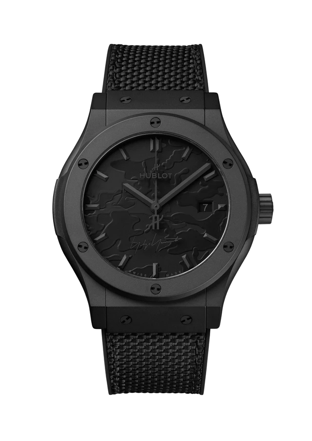 HUBLOT 「クラシック・フュージョン ヨウジヤマモト オールブラック カモ」 世界限定300本