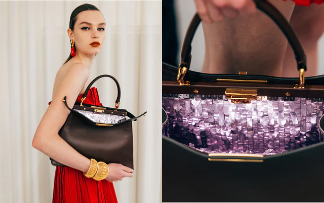 フェンディ「ピーカブー インナー ビューティー」、内なる美しさを表現するスパンコール×クラフツマンシップの新作バッグ