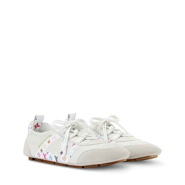 ルイ・ヴィトン：LV ⅹ TM LV スニーカリーナ ナッパレザー、モノグラム·マルチカラー キャンバス