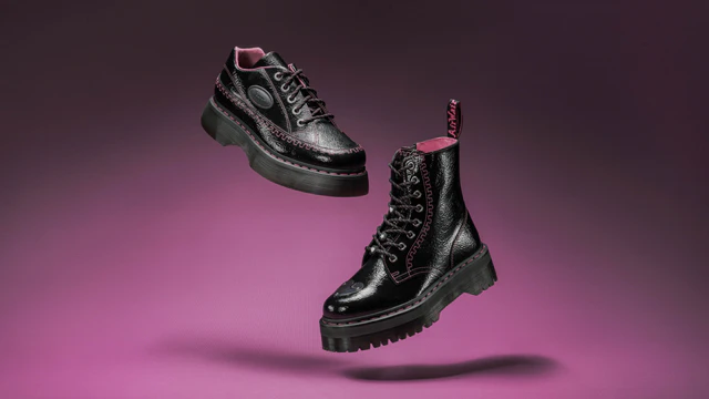 ドクターマーチンのバレンタイン限定“THE VALENTINE COLLECTION”、ギンガムチェックとハートモチーフで遊ぶ甘辛スタイル